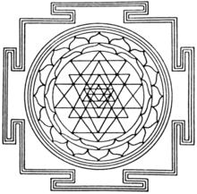 yoga symbols meditation sri yantra
