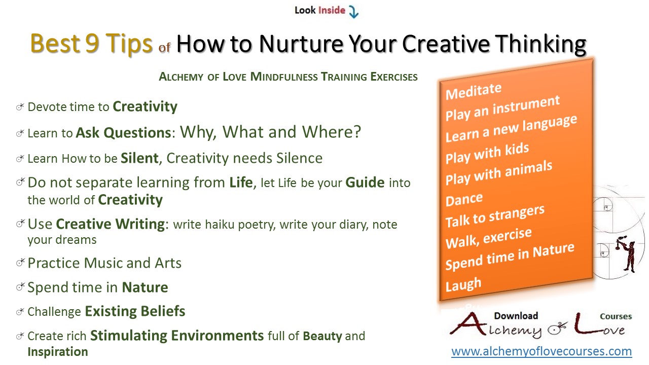 Alchemy of love mindfulness exercises and tips to nurture creative thinking