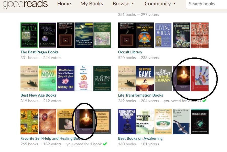 Best Spiritual growth books list as voted by Goodreads readers includes Mindful Being and Conscious Parenting