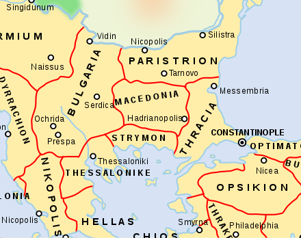 Byzantine Macedonia 1045AC Serbian area called Thrace