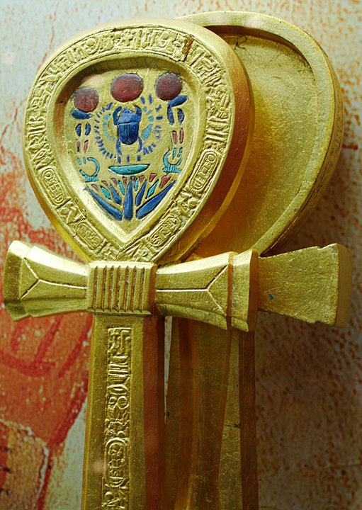 Hand mirrors were created in the shape of the ankh, the most famous being that found in the tomb of Tutankhamun 2,500 BC