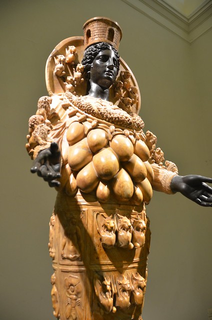 Traditional many breasted Goddess Artemis, 200 AC, in Napoli Archaeological Museum