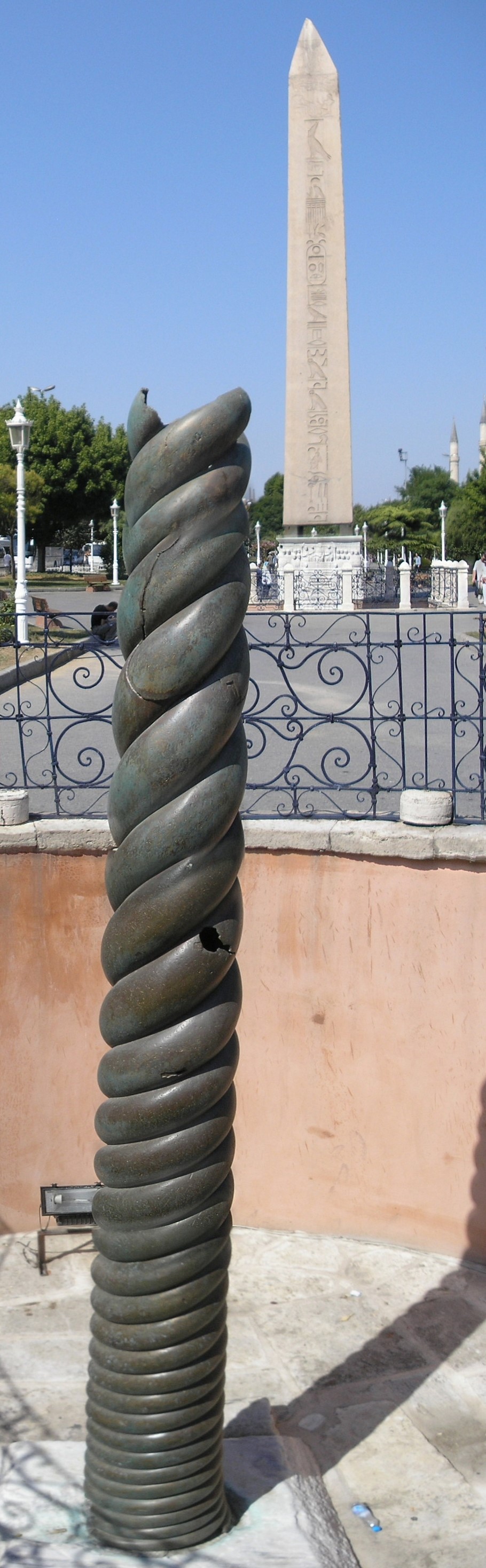 Snake column of Constantinople Serpents column centre of the Hippodrome from Ancient Greek Delphi