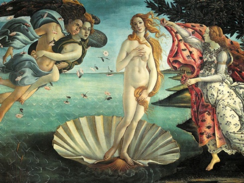 the-birth-of-venus-Botticelli four elements within birth of Venus