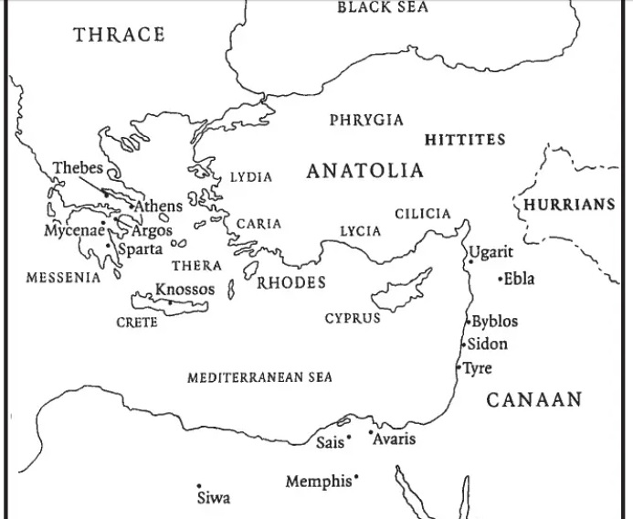 Ancient Mediterranean Map Major Cities